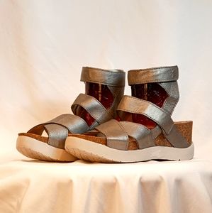 Fly London Wedge Luna Sandals size 8